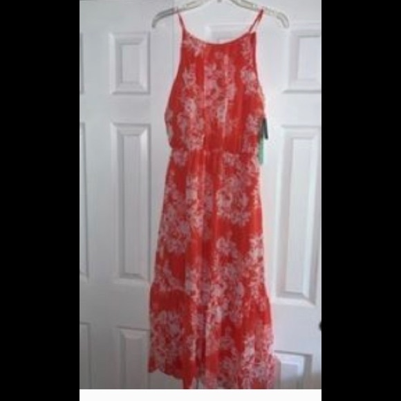 Tacera Coral & White Dress, Size Medium Petite - Picture 9 of 15